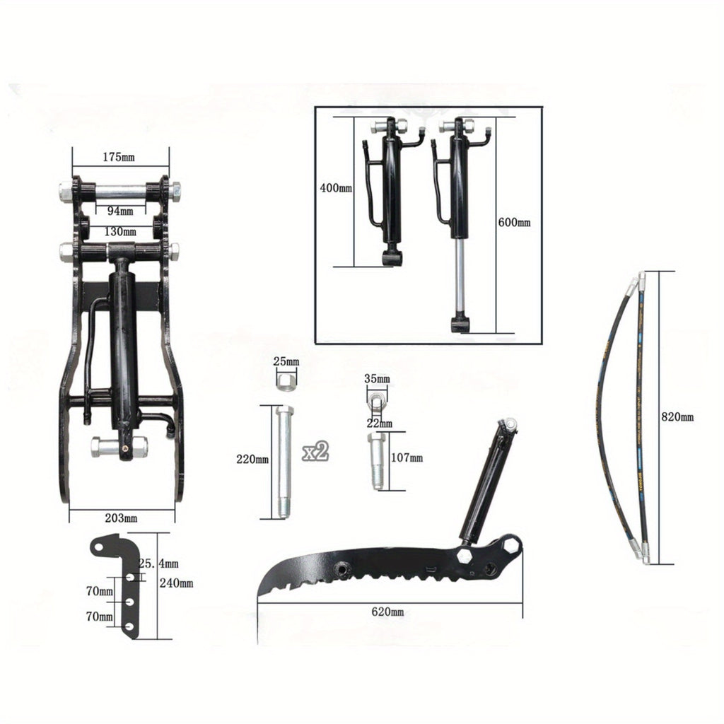 Rbetrere  Excavator Attachment Hydraulic Thumb Clip Attachment for  Digger