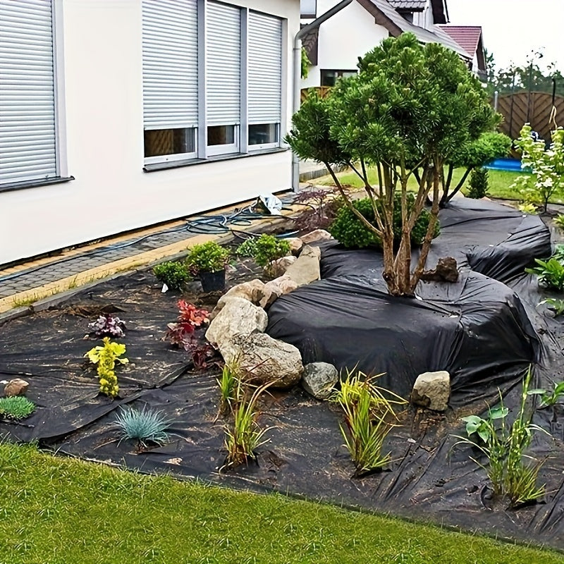 1pc Heavy-Duty HDPE Pond Liner, 20 Mil Thickness, Durable for Outdoor Ponds, Koi Fish Ponds, Garden Fountains And Waterfalls, UV & Puncture Resistant