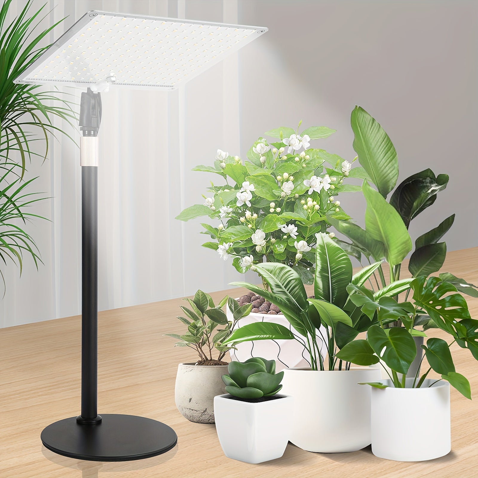 Indoor Plant Growth Lights, Full Spectrum Tabletop Grow Lamp, LED Bonsai Houseplant Light with On/Off Switch, Adjustable Height from 11.81 to 23.62 Inches, Featuring a Timer for 3, 9, Or 12 Hours in Both White And Warm White