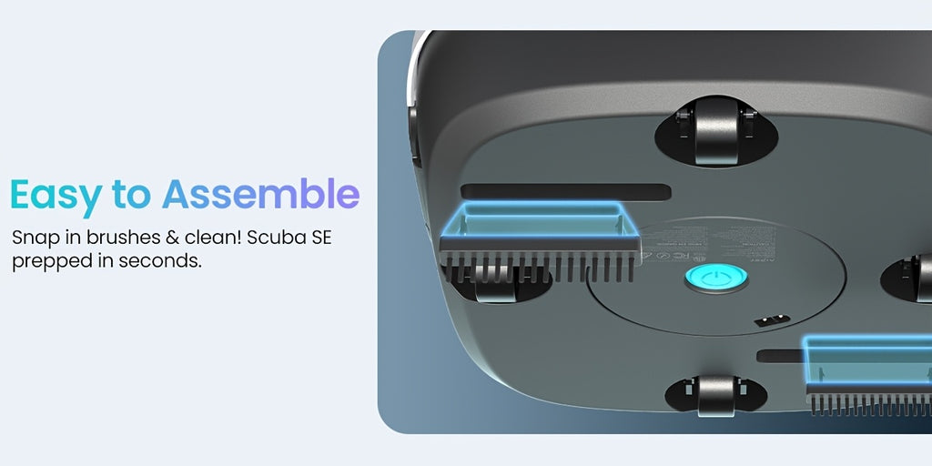 Refurbished AIPER Pool Cleaner Robot for Above Ground Flat Pools Up to 860 Sq.ft Cordless Pool Cleaner with 90-Min Runtime, Smart Self-Parking, Lightweight, Pool Vacuum Scuba SE