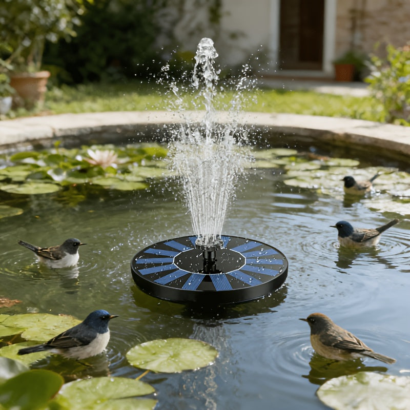3.5W Solar Fountain, Solar Fountain Bird Bath Pump with 6 Nozzles, Independent Portable Floating Solar Fountain Pump, Suitable for Gardens, Ponds, Swimming Pools, Outdoor And Backyard, Pet Supplies, Bird Bath Tubs