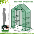 3/4-Layer Iron Framed Garden Greenhouse With PE Cover, Greenhouse For Indoor Outdoor, Small Plastic Plant Green House Rack Stand Portable Greenhouses With Durable PE Cover For Seedling, Ideal Gardening Deco, White/Green, For Halloween And Christmas