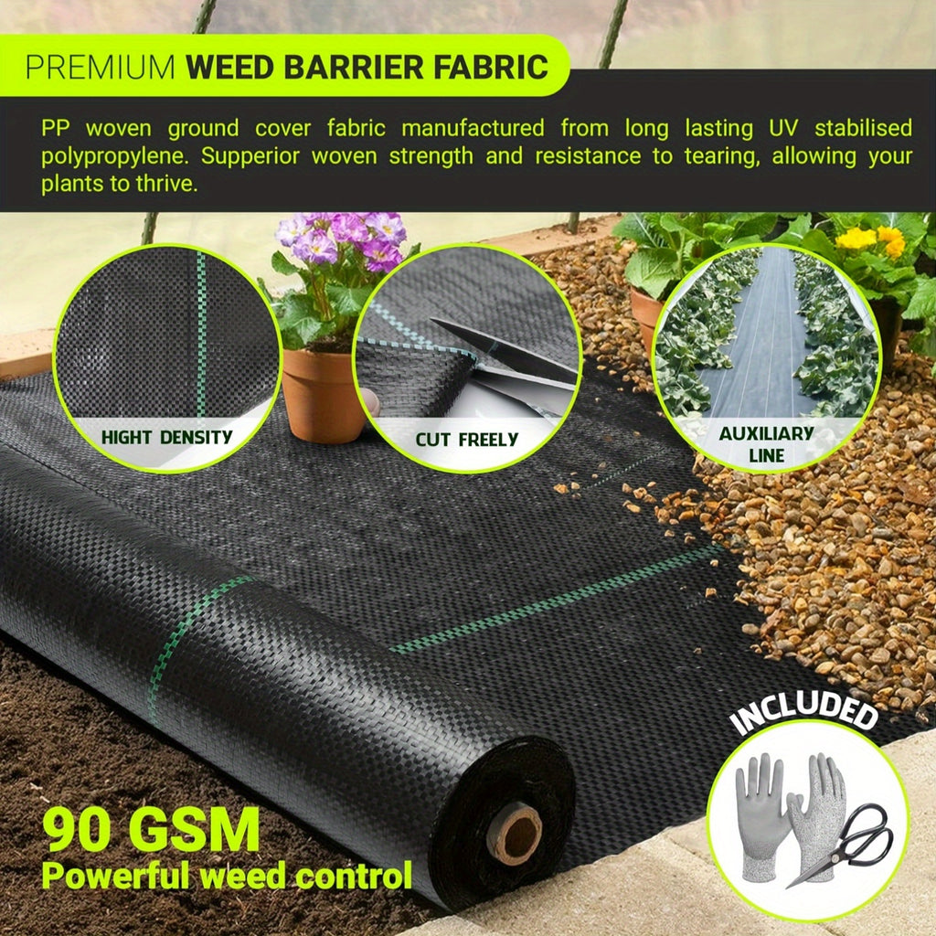 Grass Proof Fabric Lane Fabric, Commercial Grade Landscape Fabric, Garden Grass Proof Fabric Heavy-Duty, Geotextile Bottom Gravel, Ground Covering Drainage Fabric, Weed Mat