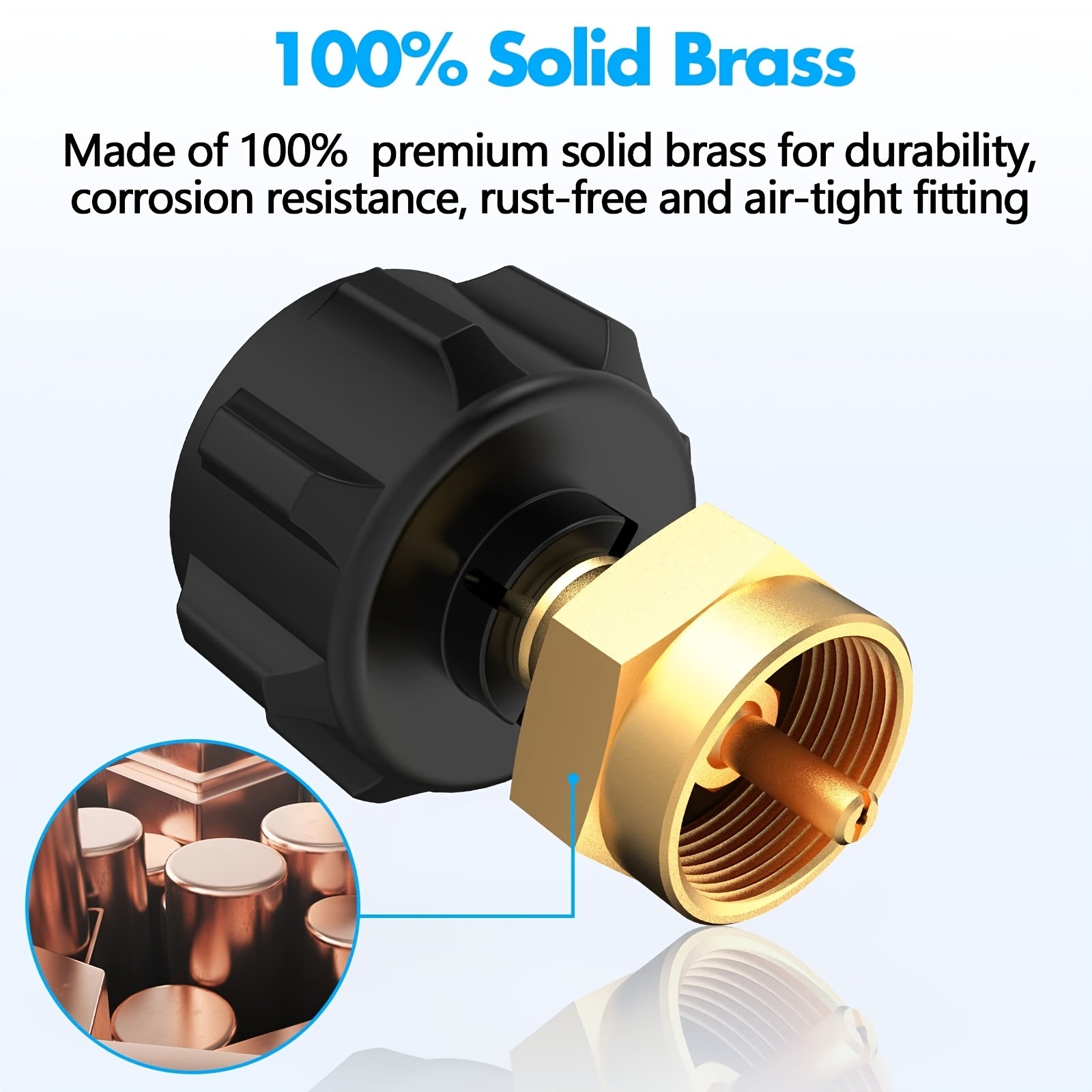POMEADE Propane Refill Adapter, LP Gas Cylinder Tank Coupler – Fits QCC1/ Type1 Propane Tank And 1Lb Throwaway Disposable Cylinder Propane Bottle Connector