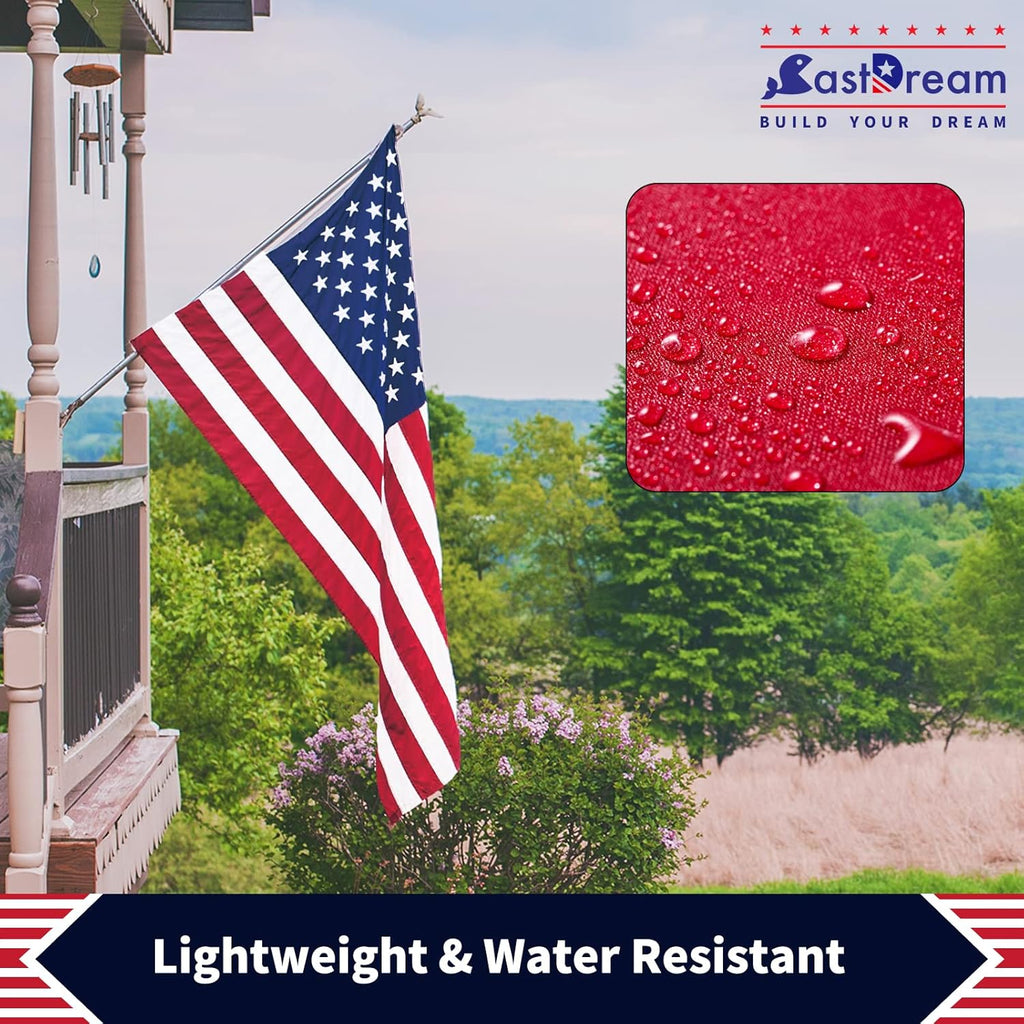 4Packs American US Flag 3x5Ft, Vibrant Color And Fade Resistant US Flags For Outside 3x5 Ft Flags Stitched Long Lasting Polyester With Durable Brass Grommets USA Flag