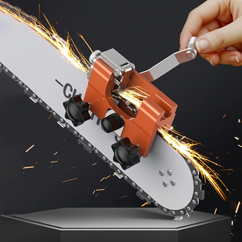 398 Countries Universal Mini Chain Saw Sharpener, Sharpening Mold Kit, with 1 Tungsten Steel Carbide Suitable for Saws from 4 to 22 Inches, Can Be Used Manually or Electrically