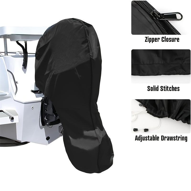 [Resistant Boat Cover] 420D Motor Engine Cover, Full Outboard Engine Cover, Resistant Boat Motor Cover
