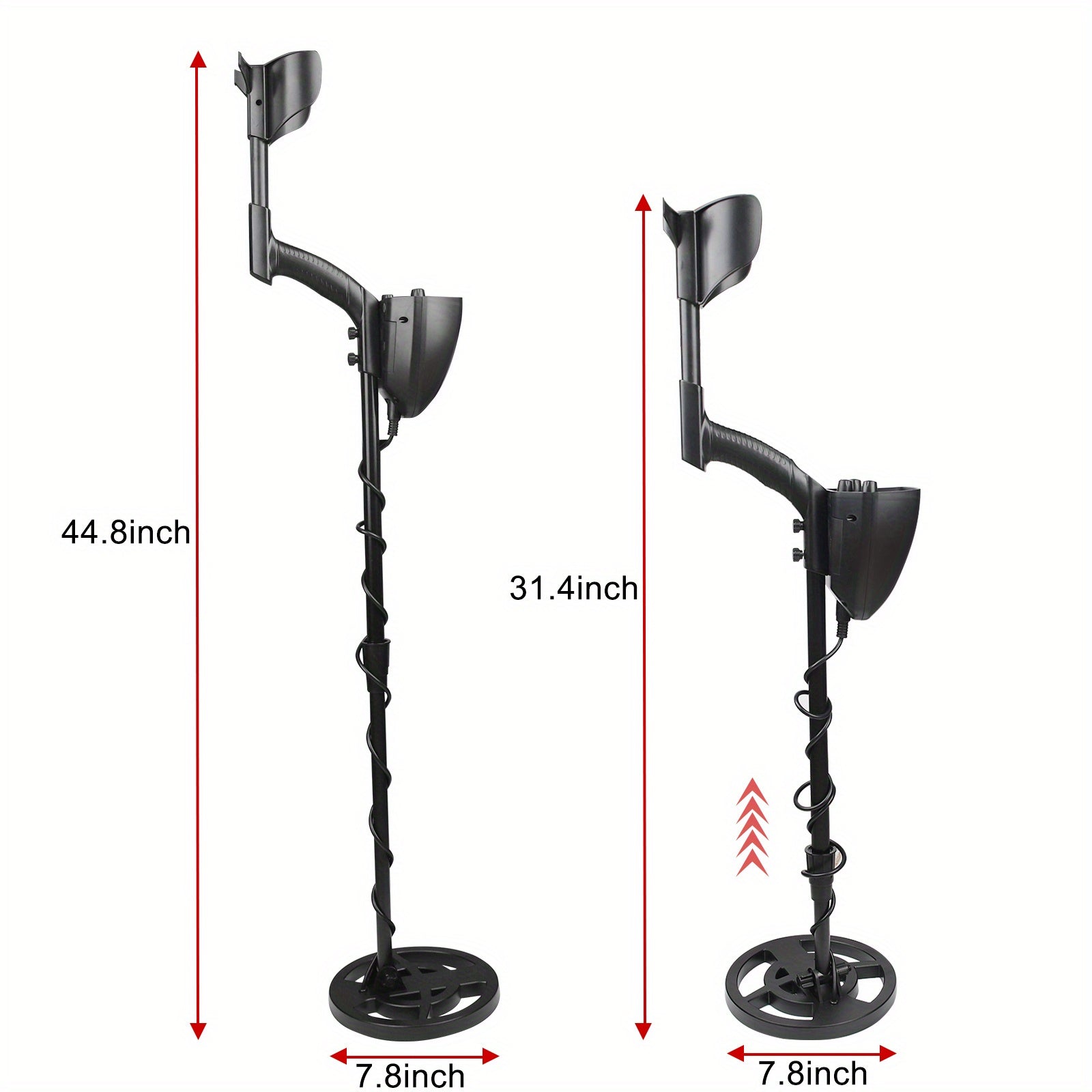 Black/Yellow Metal Detector for Adults Professional, Higher Accuracy All Metal Detectors Golden and Silver, Bigger LCD Display