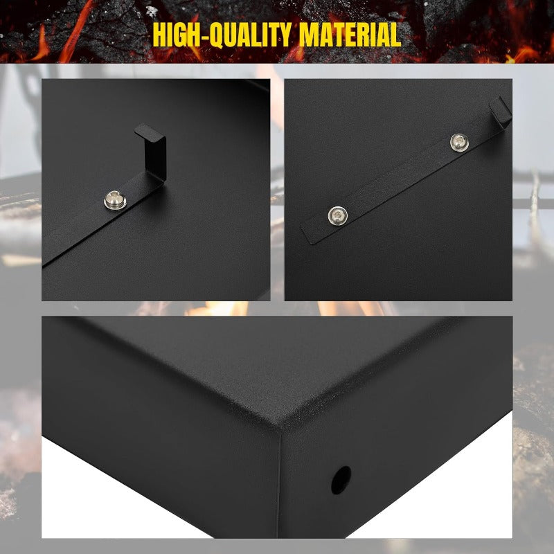 28-Inch Griddle Hard Top Lid with Handle Compatible with 28" Blackstone Griddle with Front and Rear Grease, Powder-Coated Steel, Black Outdoor Cover (Only one Top Lid， NOT Griddle!!!)
