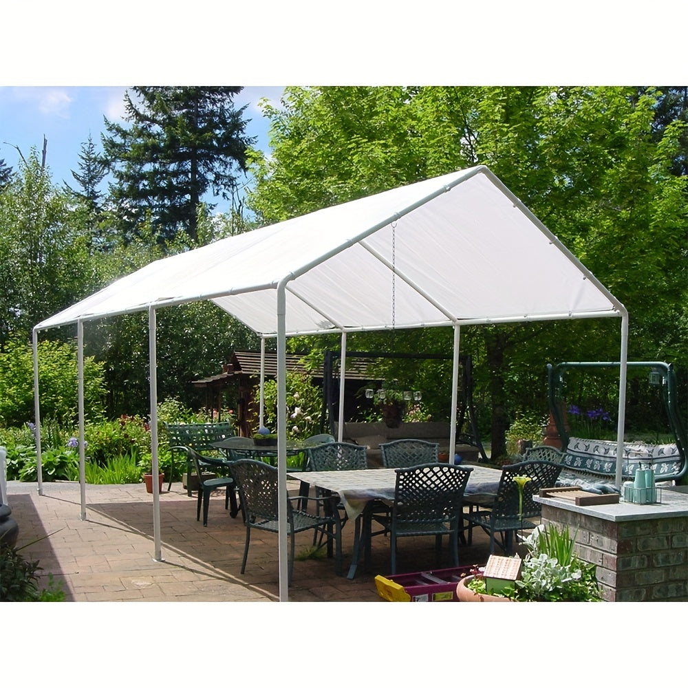 [Waterproof Outdoor Tarpaulin] Extra Thick 14 Mil Poly Tarp Cover Waterproof Snow Rain Resistant Poly White Tarpaulin With Grommets And Reinforced Edges For Outdoor Camping Pool Cover Tear And Rip Resistant Poly Tarpaulin