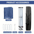 6.5x6.5ft Quick-Setup Canopy Tent, Foldable Portable Gazebo for Camping, Backyard Parties & Patio Shade - Comes with Carry Bag