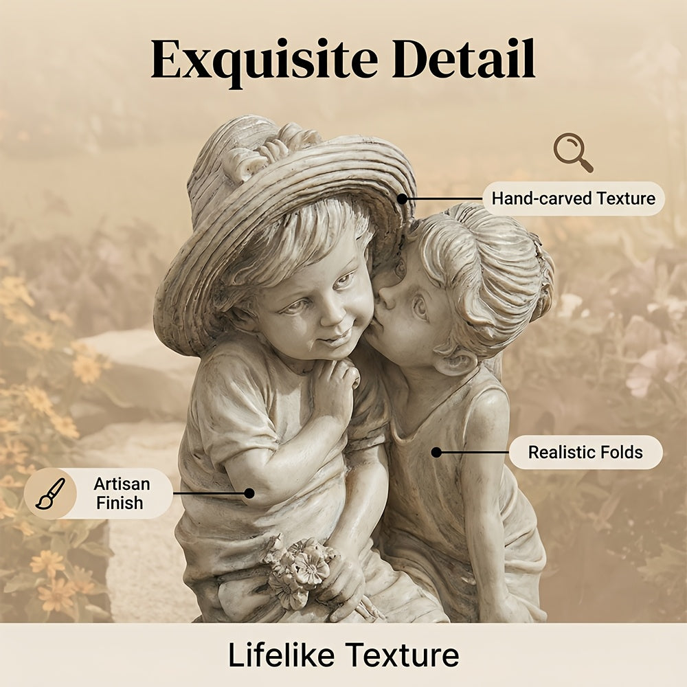 [Resin Crafts Ornaments] Girl And Boy Kiss Resin Crafts Ornaments, Home Ornaments, Sculptures, Garden Decorations, And Ornaments