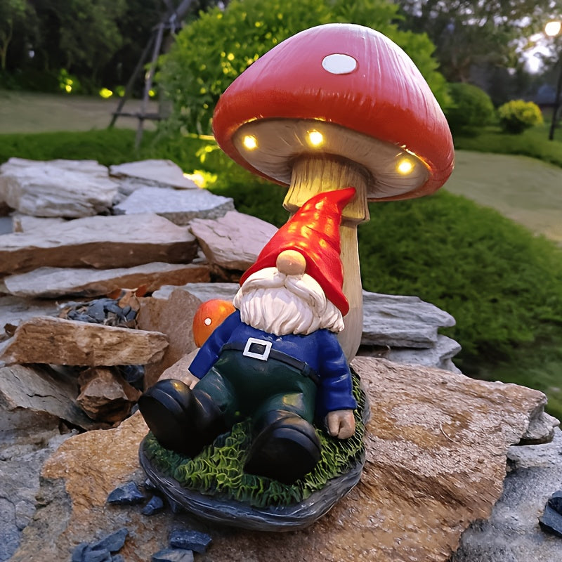 Whimsical Garden Gnomes Multiple Designs, Resin Dwarf Statues, Outdoor Ornaments for Patio, Yard And Lawn Decor