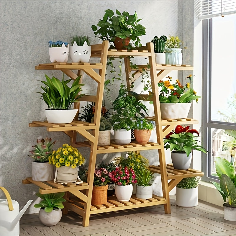 1 Balcony Plant Stand Storage Rack Indoor Succulent & Vine Plant Stand Plant Pot Rack Modern Living Room Floor-Standing Multi-Tier Storage Rack