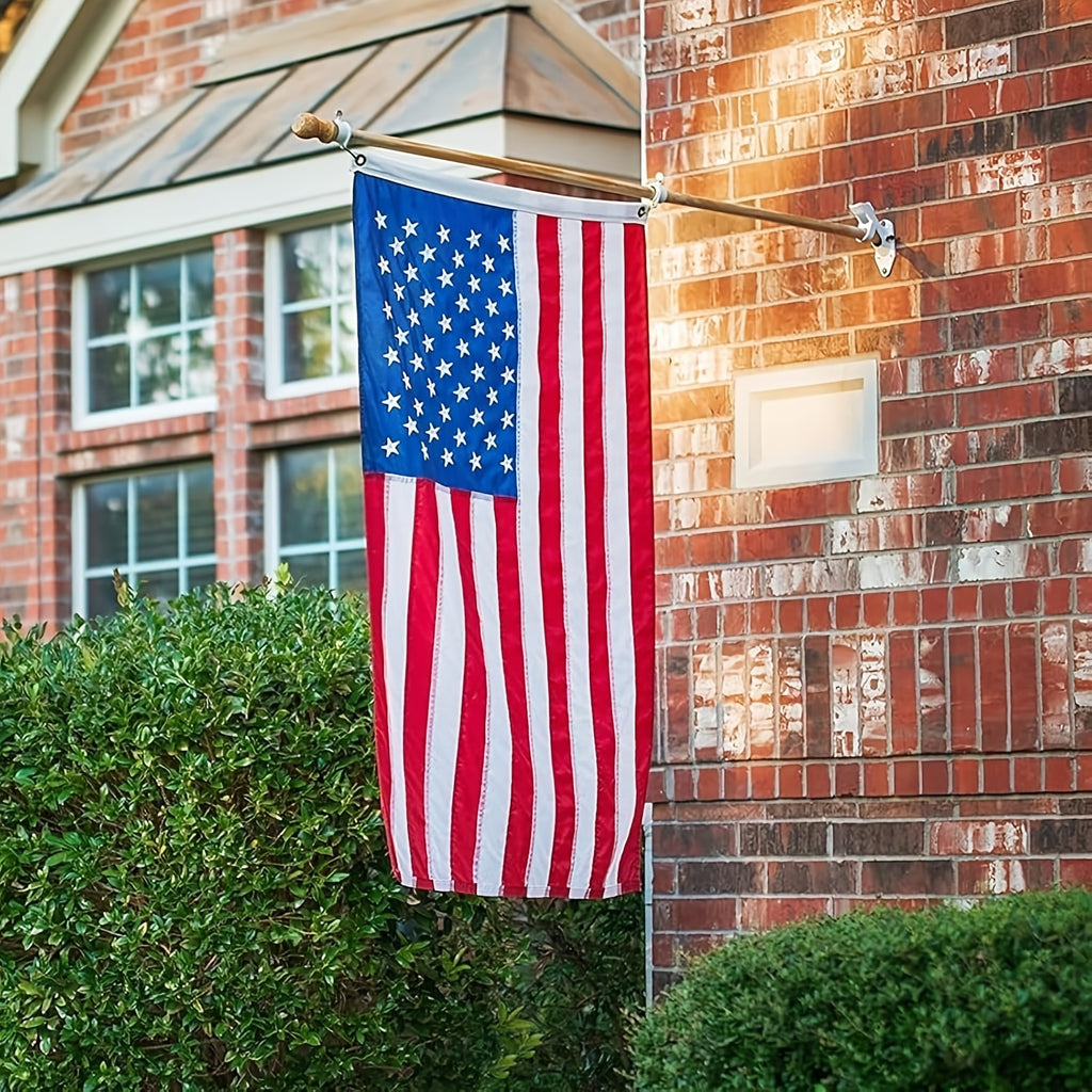 3x5 Feet American Flag | 210D/420D Heavy Duty Nylon, Fade Resistant and, with Embroidered Stars, Sewn Stripes, Brass Grommets, 304 Stainless Steel Hooks - SOTOPOO