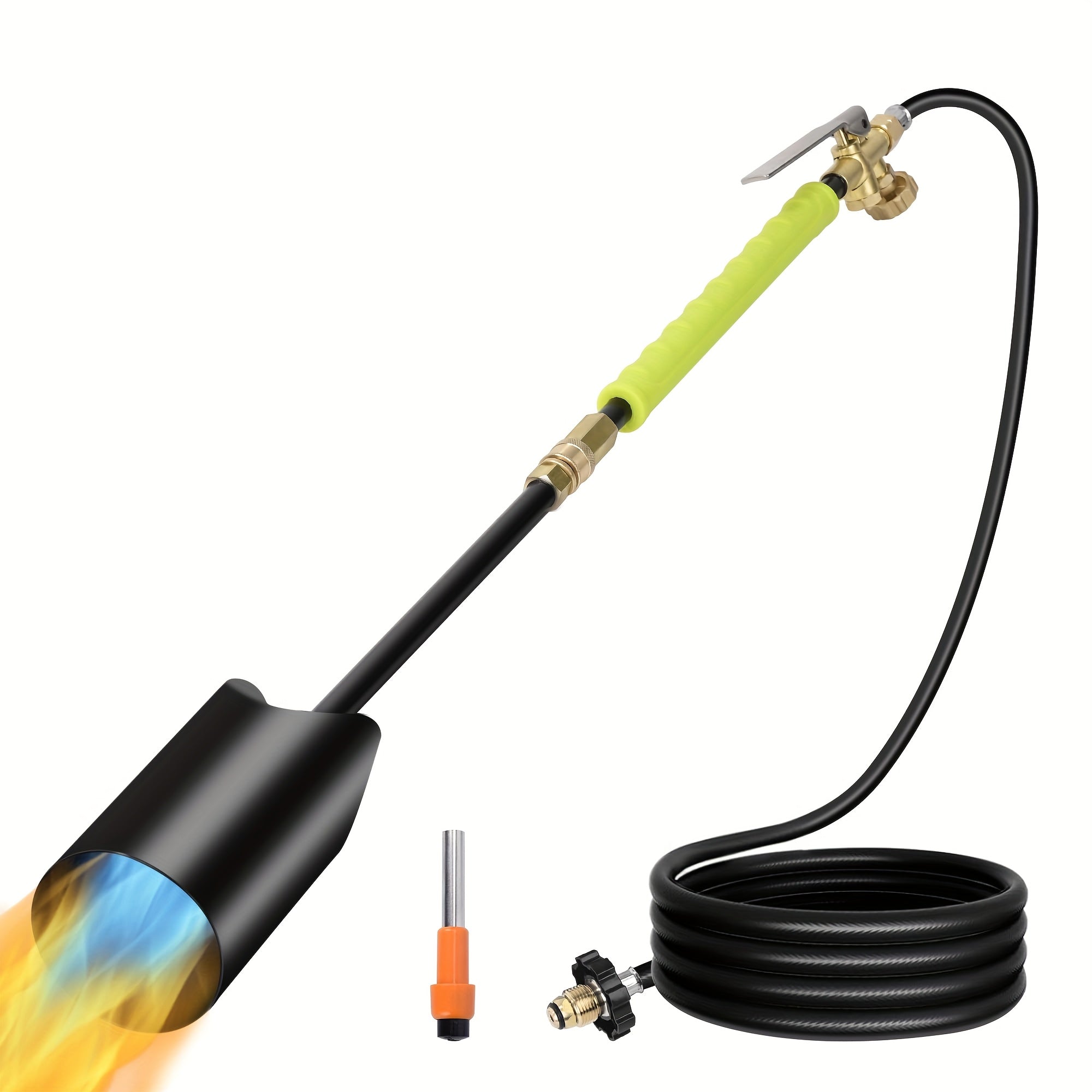 BLUEFIRE Weed Torch For Outside High Output Propane Torch Kit Sherem Weed Burner With 10ft Hose Heavy-Duty Flame Thrower Weed Burner Torch For Propane Tank Ice Snow Melt Roof Asphalt Road