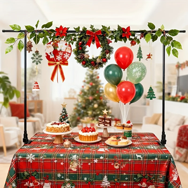 Adjustable Table Arch with Clamp Base - Heavy-Duty Extendable from 2.6ft to 8.5ft Suitable for Weddings, Birthdays, Christmas, Oktoberfest, Easter Decorations - Sturdy Party Arch Display for Home, Events, DIY Table Decorations