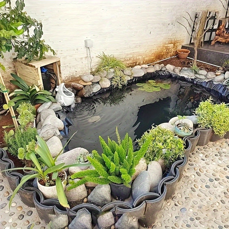 1pc Heavy-Duty HDPE Pond Liner, 20 Mil Thickness, Durable for Outdoor Ponds, Koi Fish Ponds, Garden Fountains And Waterfalls, UV & Puncture Resistant
