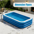 Adult Inflatable Swimming Pool, Super Large And Thick Family Swimming Pool, Thick Water Pool, Foldable And Easy to Store. Available In Multiple Sizes Such As 59/70/82/102/118 Inches. Suitable for Outdoor Use, Garden, Backyard And Summer Parties.
