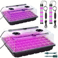 96 Cell Self-Watering Seed Starter Tray With Grow Light, Seed Starter Kit Humidity Dome, Indoor Seedling Starter Tray, Seed Starting Trays For Plant Germination, Seeds Growing, Timing, 10-level Brightness Adjustment