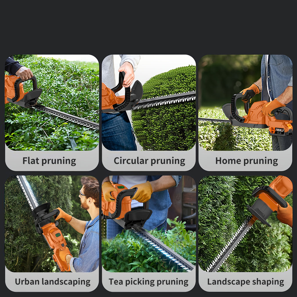 Cordless Hedge Trimmer & Pruner (Optional) 12V 5.6-Inch Mini Hedge Trimmer | 20V Battery, 5.6 Inches/23.62-inch Blades, Suitable For Lawns, Shrubs, And Branches, 3000 RPM, Maximum Cutting Capacity Up To 1/2 Inch, Perfect New Year'S Gift For Men
