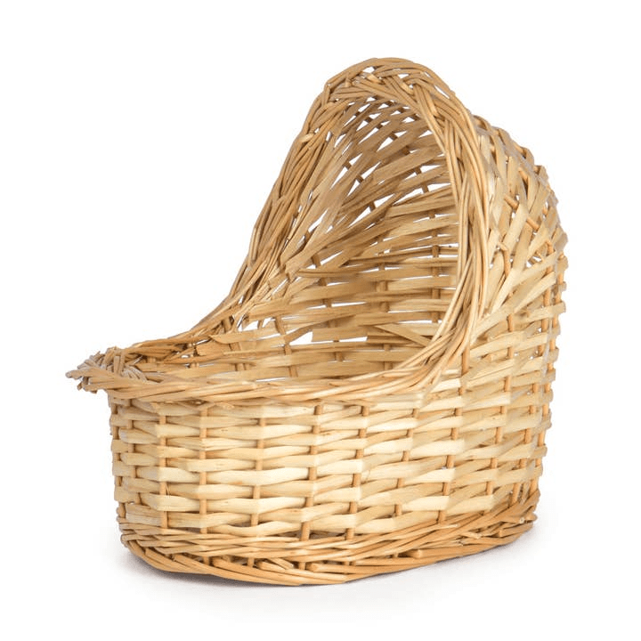 Oval Split White Willow Cradle Basket