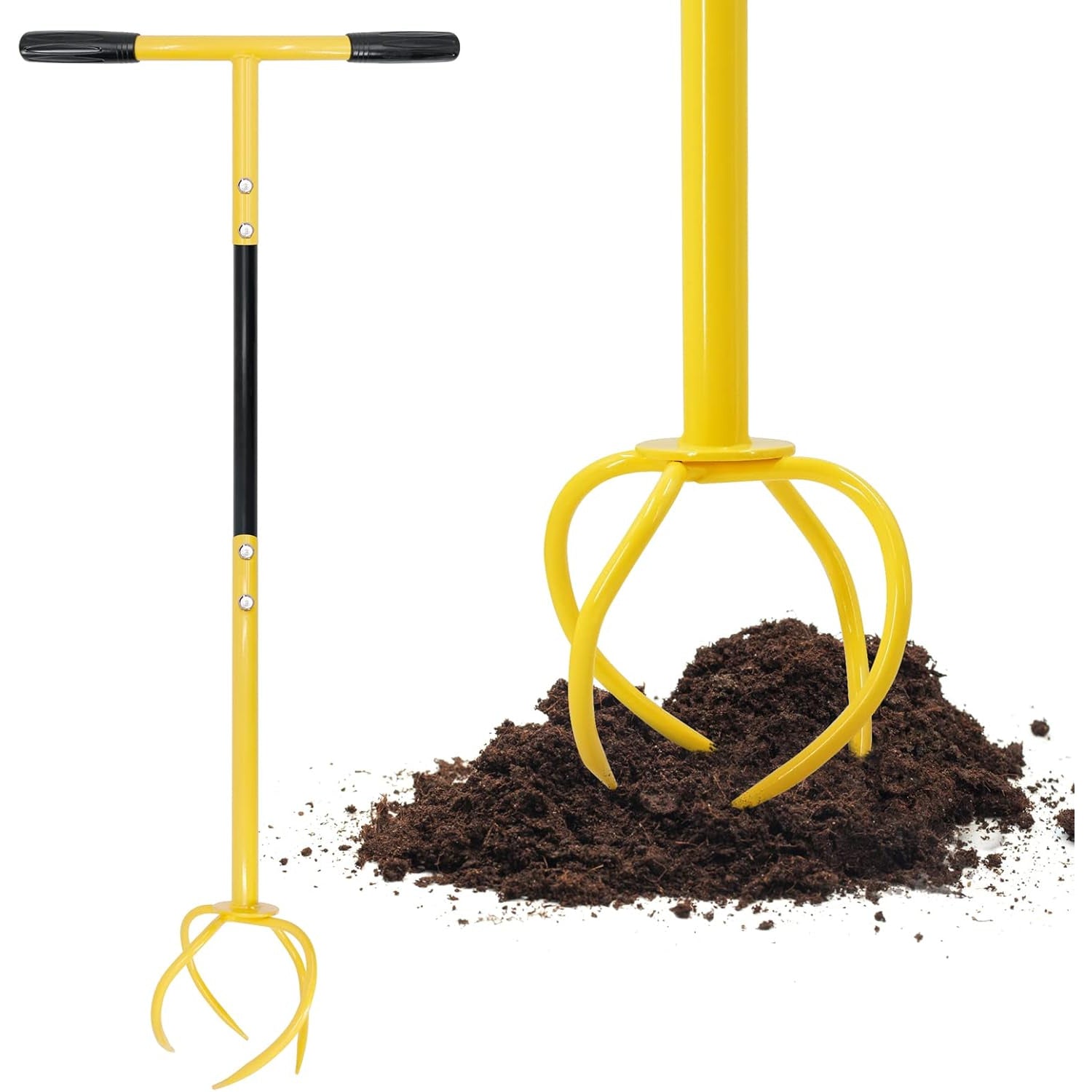 Manual Twist Tiller for Gardening, Garden Claw Hand Tiller, Steel Cultivator Tiller Lawn Aerator Soil Lossener for Gardening Bed and Plant Box