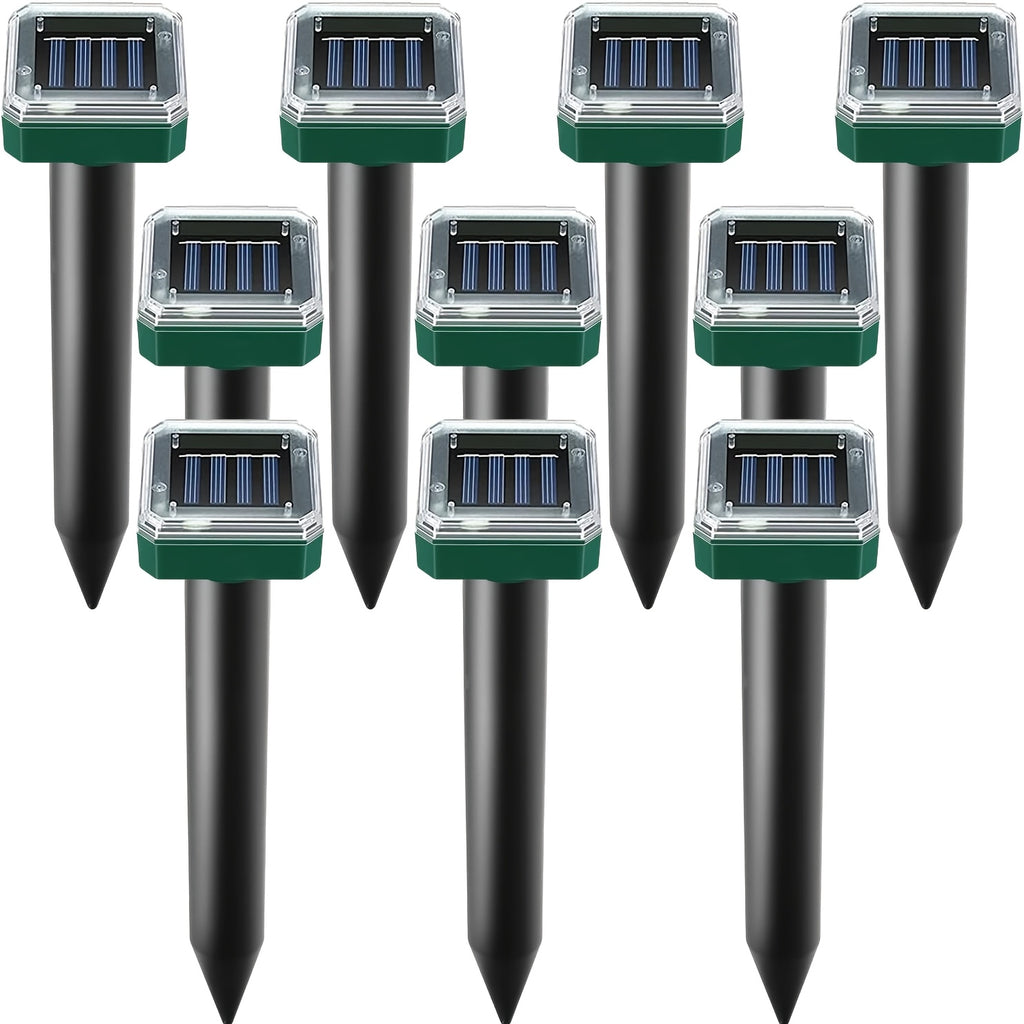 1/4/10pcs Ultrasonic Mouse Repellent Solar Device for Preventing Moles, Ground Squirrels, Field Mice, Lawn Garden Courtyard - to Repel Moles, Rats, Rodents