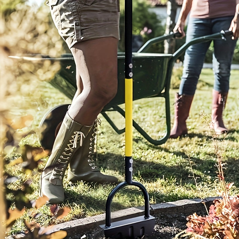 Manual Edge Cutting Shovel with Handle Half- Lawn Edge Cutting Machine Serrated Hand Lawn Edge Cutting Tool Step Edge Cutting Shovel