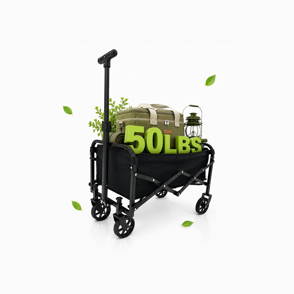 Collapsible Wagon with Wheels, 50/350/450/550 Lbs Wagons Carts Foldable Wagon Cart with Flexible Handle, Lightweight Portable Folding Utility Grocery Shopping Cart for Grocery Sports Garden Camping