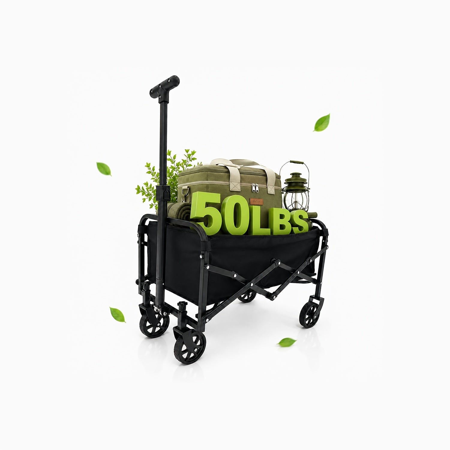 Collapsible Wagon with Wheels, 50/350/450/550 Lbs Wagons Carts Foldable Wagon Cart with Flexible Handle, Lightweight Portable Folding Utility Grocery Shopping Cart for Grocery Sports Garden Camping