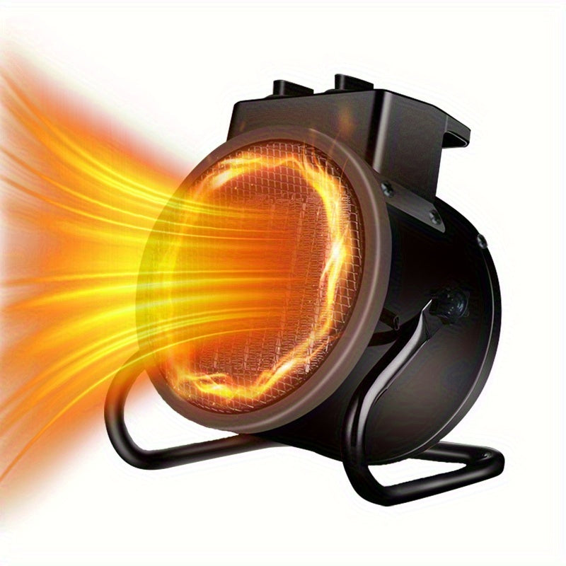 1500W Greenhouse Heater, Portable Space Heater, PTC Ceramic Fast Heating, 3-Second Rapid Heating, Overheat Protection, Suitable For Patios, Living Rooms, Greenhouses, Garages, Indoors, Camping, Family Gatherings, Yellow/Black Heater, Christmas Gift.