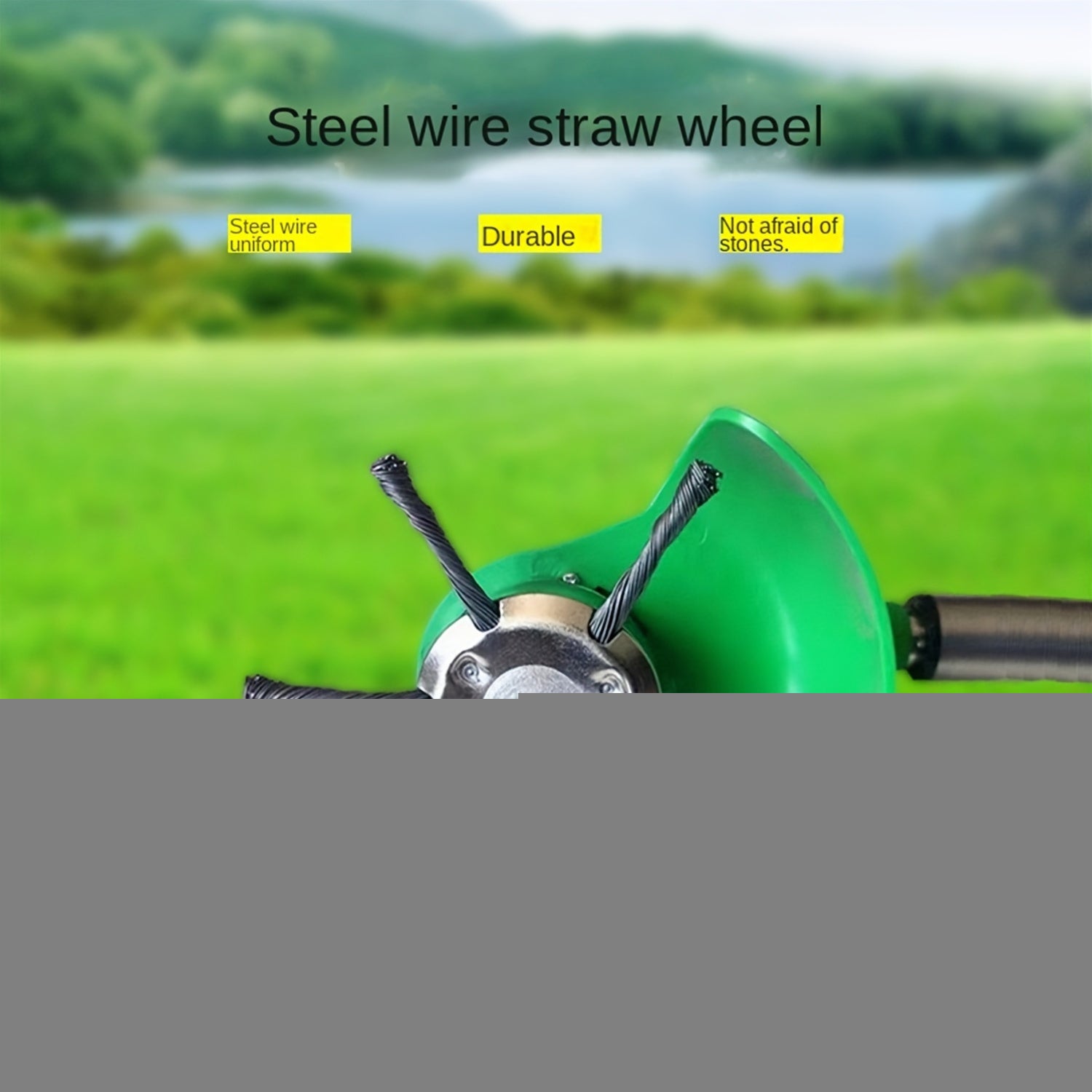 Durable Grass Trimmer Head for Lawn Mowers, Featuring a Wire Brush Head with Knotted Wire, 24.5Mm, Designed As a Replacement Tool for Brush Cutter Attachments