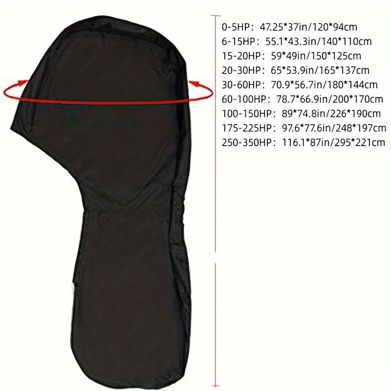 [Resistant Boat Cover] 420D Motor Engine Cover, Full Outboard Engine Cover, Resistant Boat Motor Cover