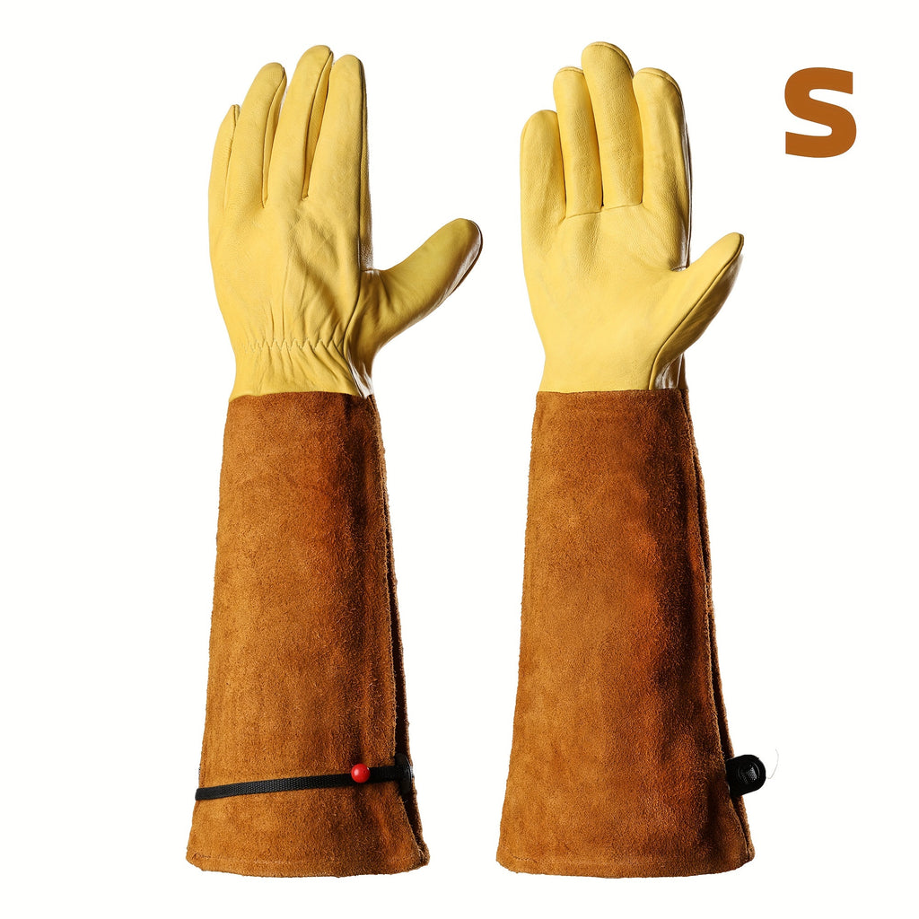 1 Pair JOISIV Gardening Gloves For Men & Women, Thorn Proof Rose Pruning Gloves With Adjustable Cuff, Long Garden Gloves Ideal Garden Gifts & Tools For Gardener, Yard Work