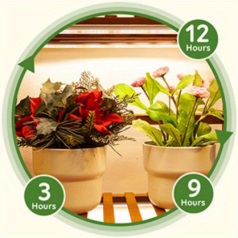 4 Bars 13" Grow Lights for Indoor Plants, 192 Leds Full Spectrum Plant Grow Light Strips with Auto On/Off Timer 3/9/12H, 10 Brightness, 3 Switch Modes Sunlike Growing Lamps for Hydroponics Succulent