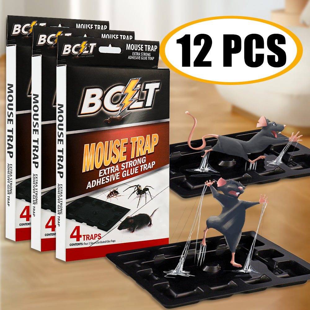 24/12/6 PCS Effective Sticky Mouse Traps Glue Board - Extra Strong Adhesive Enhanced Stickiness, For Safe Home Pest Control, For House Indoor Outdoor, Easy To Set, 24/12/6 Traps