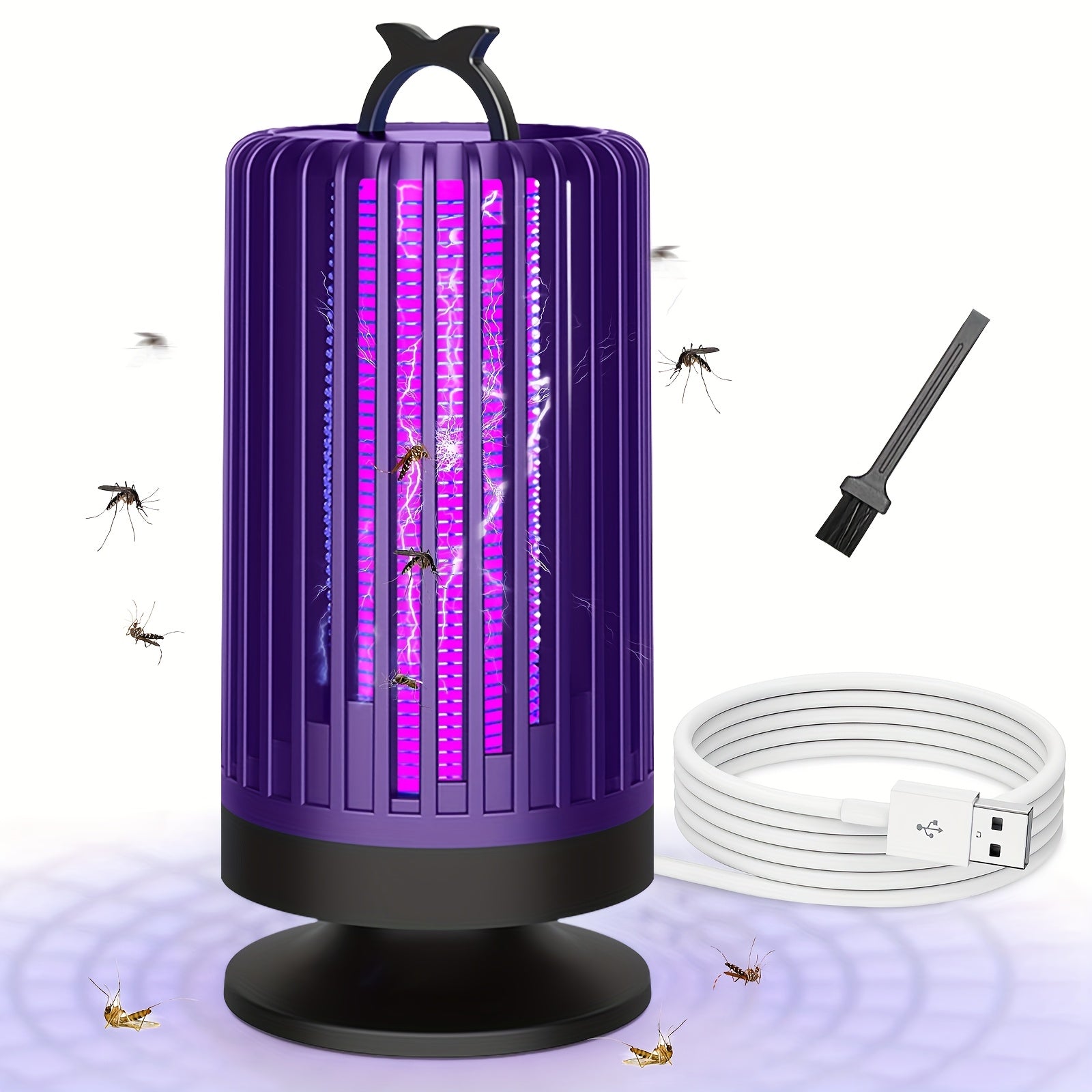 Indoor Electric Mosquito Trap with a Reusable Purple Light, Featuring a Whisper Mode, Covering an Area of 20 Square Meters, And Equipped with a Replaceable Grid for Killing Flies, Suitable for Home, Office, Or Dorm Use