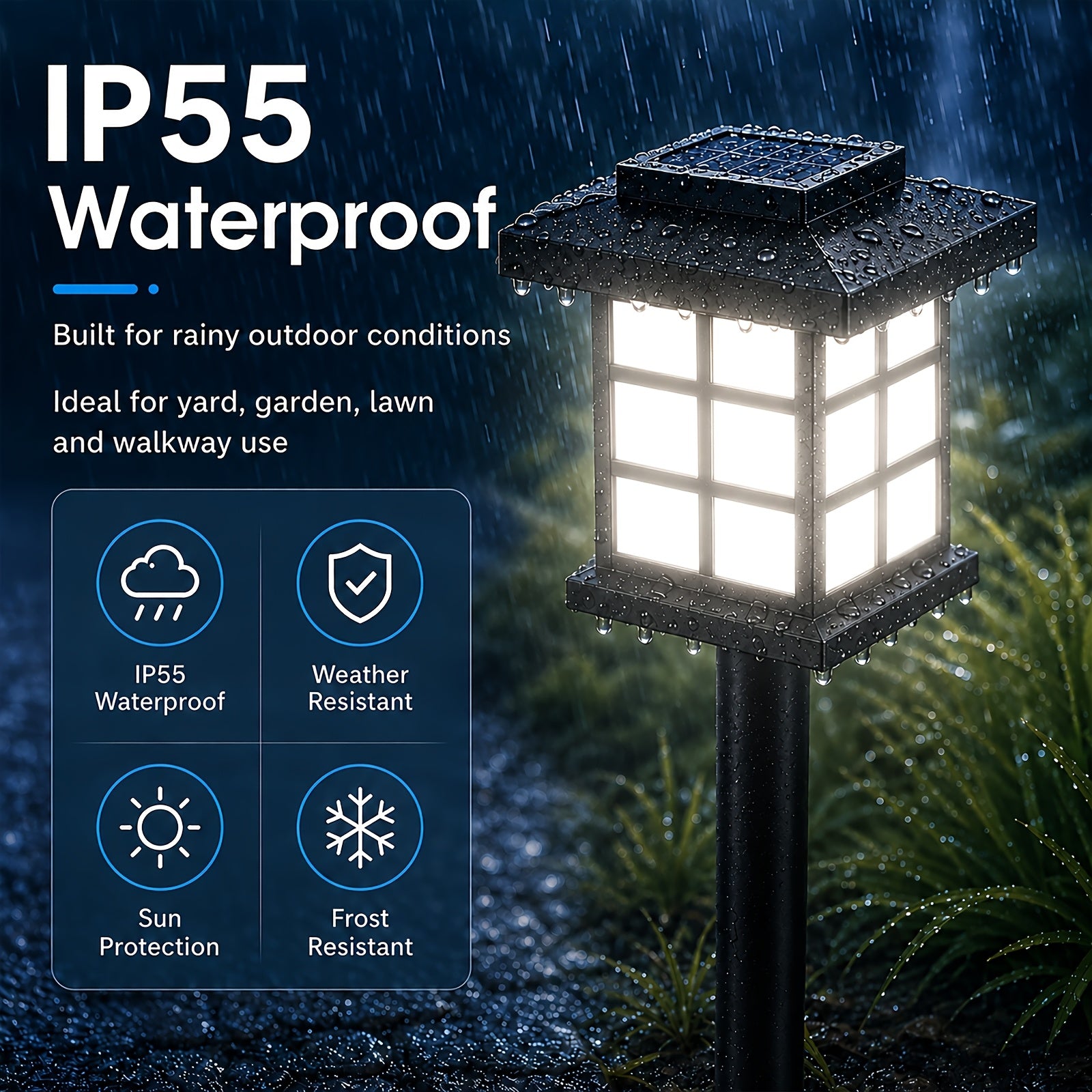 24 Solar Outdoor Lights, IP55, 700mA Solar Footpath Lights, 10 Hours Long-lasting LED Landscape Lighting Outdoor Solar Pathway Lights, Suitable for Gardens, Courtyards, Landscapes And Driveways, Available 6/12
