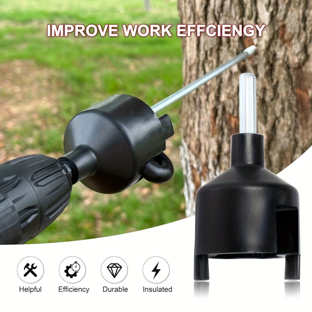 50/100pcs Metal Electric Fence Insulator - Includes Installation And Disassembly Tools, Self-Drilling Screws for Screwing In, Suitable for Wooden Posts in Homes, Pastures - Livestock And Agricultural Fences, High Wall Electric Fence Additions