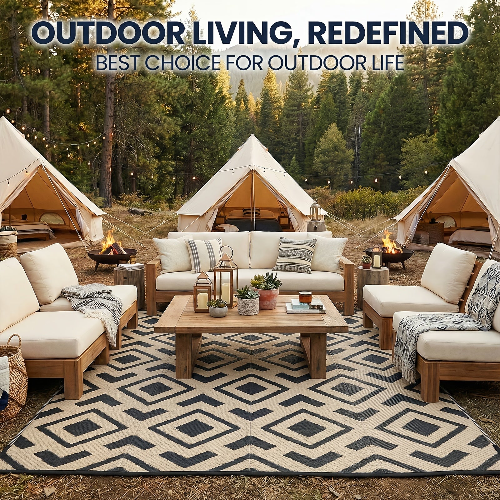 Reversible Mats, Plastic Straw Mat, Modern Area Mat, Large Floor Mat And Mat for Outdoors, RV, Patio, Backyard, Deck, Picnic, Beach, Trailer, Camping