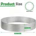 24/36/47 Inch Round Galvanized Fire Pit Ring for Outside Wood Burning, Metal Firepit Liner for Above Ground Outdoor Camping Beach Backyard Park