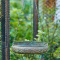 Hanging Bird Baths For Outdoors, Outdoor Bird Bath, Metal Bird Feeder, Back Yard, Deck, Patio Garden Decoration
