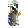 Garden Tool Organizer, Heavy Duty Steel Garden Tool Storage Rack with 5Hooks, Suitable for Garage, Broom Rack And Garden Tool Rack, Shed, Outdoor, In Blue, Red, Green And Purple Gifts for Men, Boyfriends, Husbands, And Partners, A Gift for The Family