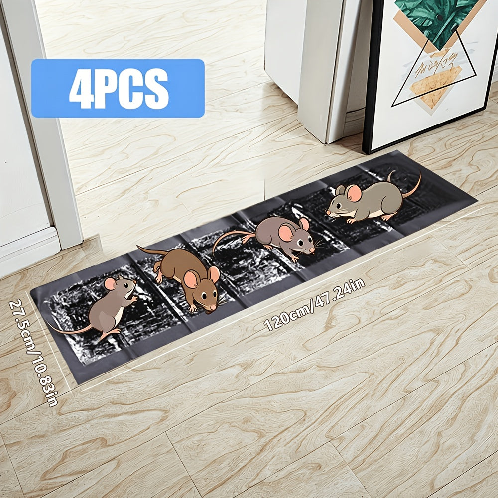 [Non-Toxic Mouse Trap] 4/8pcs Sticky Mouse Carpet Trap-47.24 Inches/23.62 Inches Strong Adhesive Mouse Trap, Non-Toxic, Suitable for Home Gardens, Warehouses And Other Places, No Need for Electricity, Inconspicuous And Convenient to Set Traps
