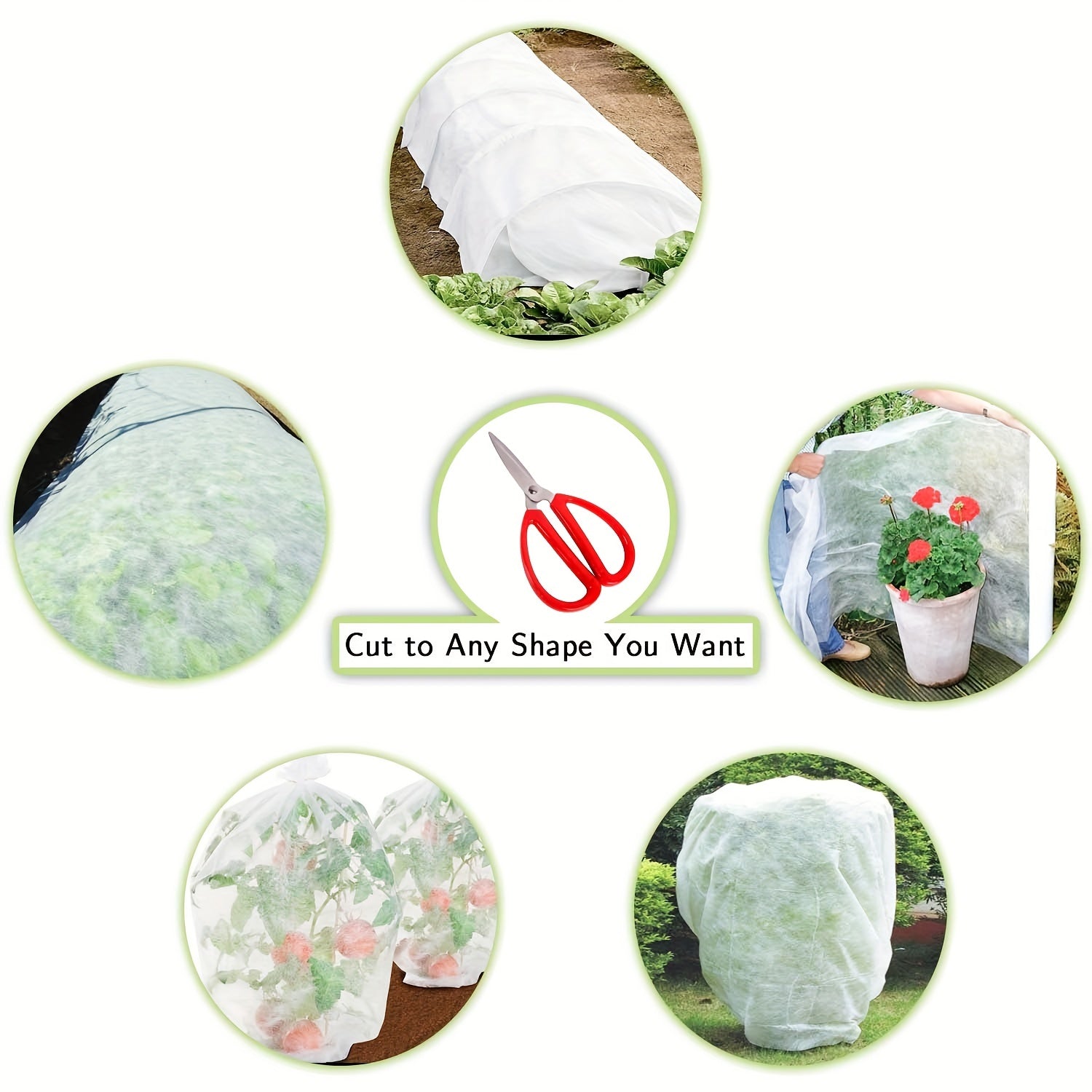 1 pack, thickened and reinforced plant cover with anti freezing protection, 2 reusable floating row covers measuring 10 feet x 30 feet 6.8 inches x 30 inches, cold weather anti freezing plant blanket (excluding support hoops)