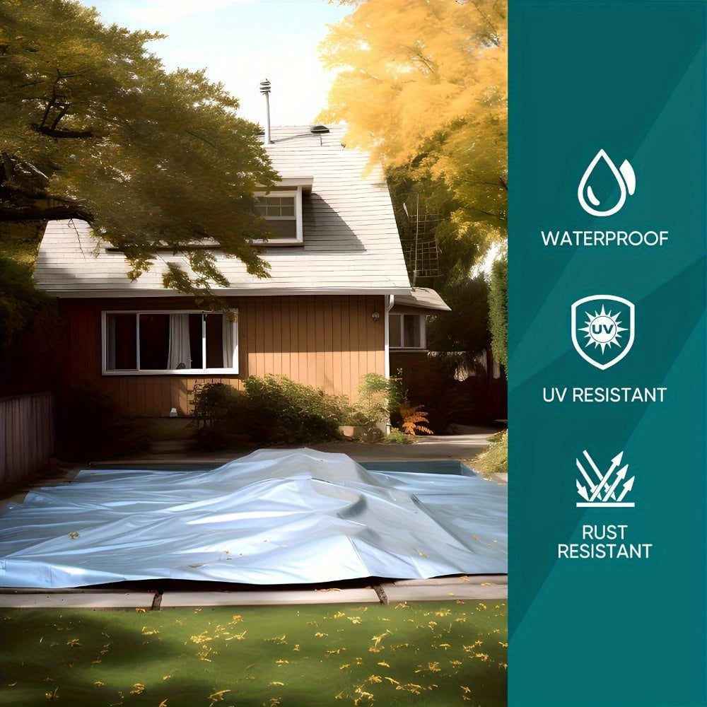 2 Pack Heavy Duty Waterproof Canvas Tarps 8X6Ft 10Mil Thick Black Silver Polyester with Reinforced Edges Rustproof Grommets for Roof Pool Boat Cover