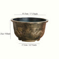 Buy 1 Get 1 Free, Total Of 2pcs Dragon-themed 17 Inch Resin Flower Pots - Christmas And Halloween Flower Pot - Intricate Design, Fish-Friendly, Self-Punching Holes, Ideal For Lotus & Small Trees Growth Seasonal Decoration Care