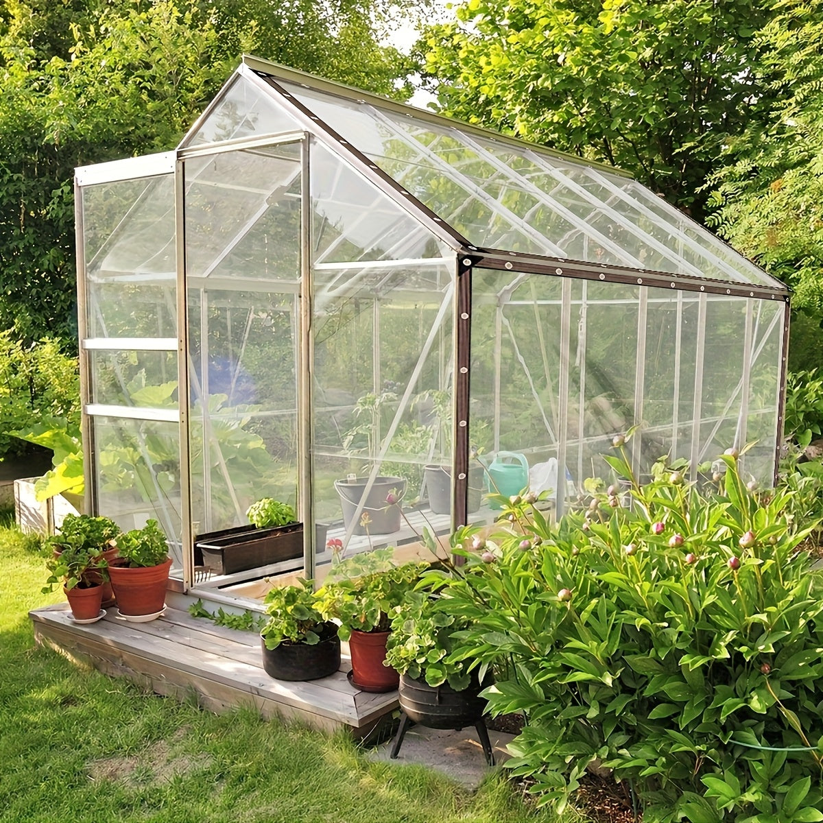 1/2pcsClear Waterproof Tarps with Grommets, Outdoor Garden Rainproof Covering Clear PVC Vinyl Tarp with Clear Tarps for Patio, for Covering Henhouse Porch Canopy Plant Camping
