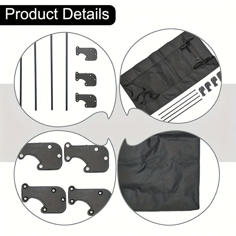 1pc Metal Frame Camper Canopy, Removable Awning, Quick-install, UV-resistant, Washable, Portable Cover, Universal Replacement Parts, Suitable for 33.8-37 Inch Folding Multi-purpose Vehicles, Beach Trailers, Pet Strollers (canopy Only)